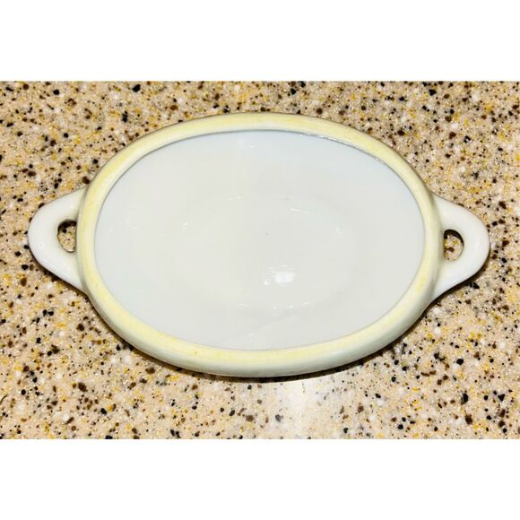 Vintage Japan Mini White Porcelain Tureen Floral Pattern Under Plate - Picture 7 of 7